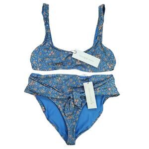 VERONICA BEARD Celeste‎ Top & Azoia Bottom Two Piece Swimsuit L Beach Resortwear